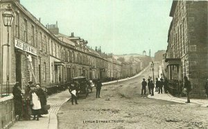 UK Cornwall C-1910 Postcard Lemon Street automobile 22-3277