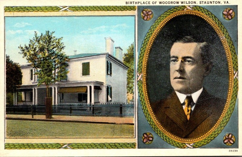 Virginia Staunton Birthplace Of Woodrow Wilson Curteich