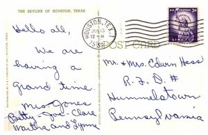 Postcard SHOPS SCENE Houston Texas TX AT5059