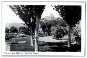 c1930's Castillo Brunet Vina Del Mar Chile Unposted RPPC Photo Postcard