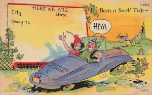 C-664 Ray Walters It's Been A Swell Trip- Curt Teich Postcard