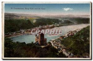 Postcard Old St Goashausen Burg Katz und St. Goar