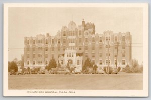 Tulsa Oklahoma Morningside RPPC Old Cars Real Photo Postcard M26