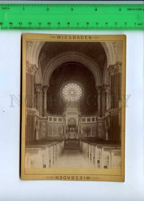 294126 GERMANY 1889 year Wiesbaden synagogue Vintage CABINET PHOTO