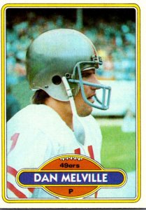 1980 Topps Football Card Dan Melville P San Franccisco 49ers sun0477