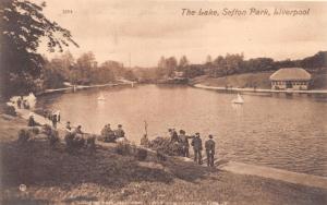 LIVERPOOL UK THE LAKE AT SEFTON PARK POSTCARD