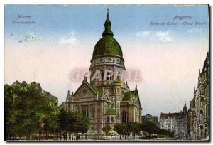 Old Postcard Mainz Church of Christ