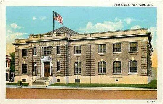 AR, Pine Bluff, Arkansas, Post Office, Curteich 5A112-N