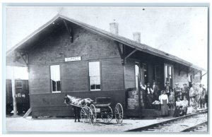 c1960's Dupree South Dakota SD Vintage Train Depot Station RPPC Photo Postcard