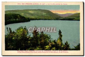 Old Postcard Lake D & # 39Issarles Lake deepest France