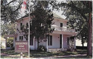 Eisenhower Home Two Story White Frame House Abilene Kansas