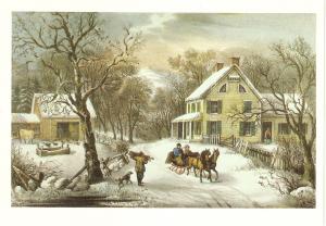 American Homestead Winter Nice American PC 1990s. Size 6 x 4