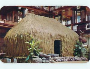 Unused 1950's GRASS HOUSE AT BISHOP MUSEUM Honolulu Hawaii HI Q8028