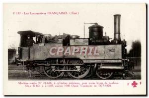 Postcard Old Train Locomotive Machine Tender 21626
