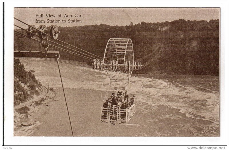 CANADA, 1900-1910's; Full View Of Aero-Car From Station To Station