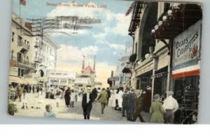 Ocean Park CA Street Scene c1910 Postcard