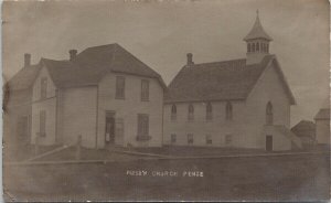 Presbyterian Church Pense Saskatchewan SK Unused Real Photo Postcard G15