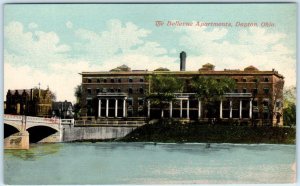 DAYTON, Ohio  OH   The BELLEVUE APARTMENTS ca 1910s  Postcard