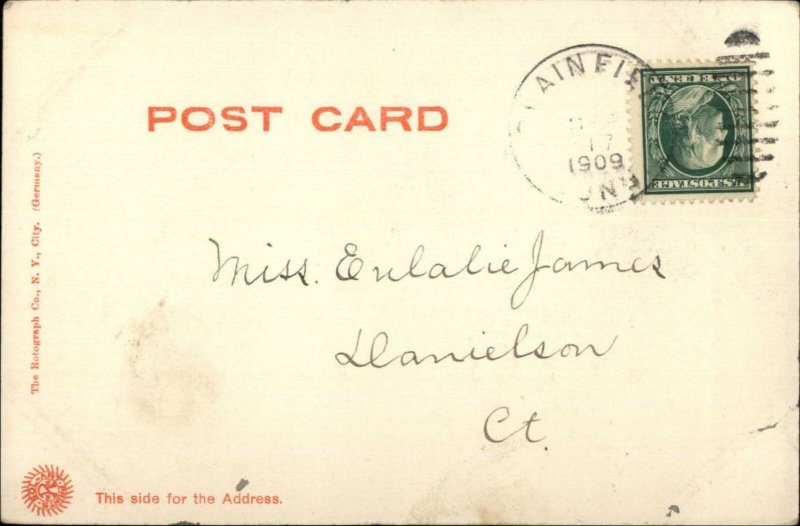 Norwich CT Railroad Bridge 1905 Rotograph Postcard
