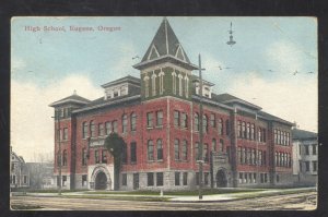 EUGENE OREGON HIGH SCHOOL BUILDING 1912 VINTAGE POSTCARD