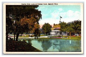 Casino From Lake at Palmer Park Detroit Michigan MI UNP WB Postcard V20