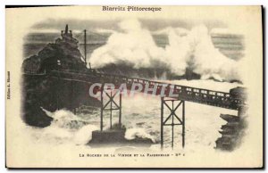 Old Postcard Picturesque Biarritz The Rock of the Virgin and Gateway