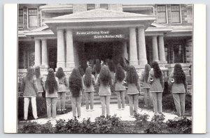 Benton Harbor Michigan~House of David~Long-Haired Men w/Trumpets~Columns c1910