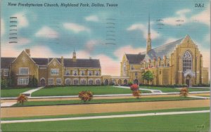 Postcard New Presbyterian Church Highland Park Dallas Texas TX