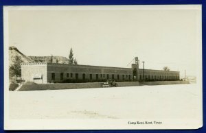 Camp Kent Texas tx Front View 1920s old real photo postcard RPPC