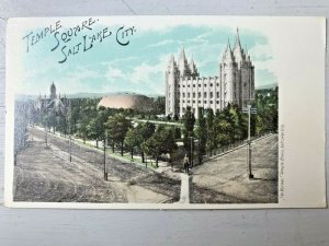 Vintage Postcard 1901-1907.Temple Square Salt Lake City Utah