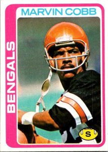 1978 Topps Football Card Marvin Cobb Cincinnati Bengals sk7040