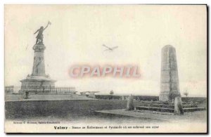 Old Postcard Valmy Kellermann Statue And Pyramid Or Is His Heart Shut up plane