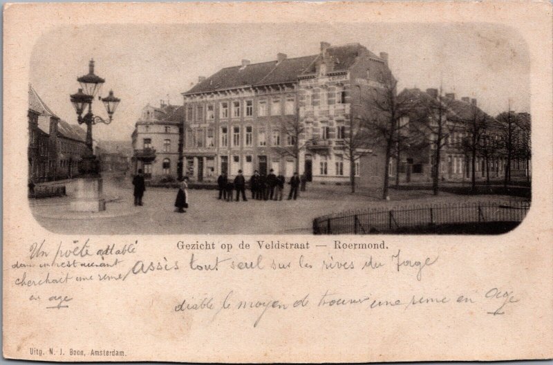 Netherlands Roermond Gezicht op de Veldstraat Vintage Postcard C089