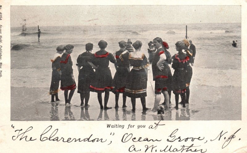 Vintage Postcard 1906 Waiting For You At Clarendon Ocean Grove New Jersey NJ