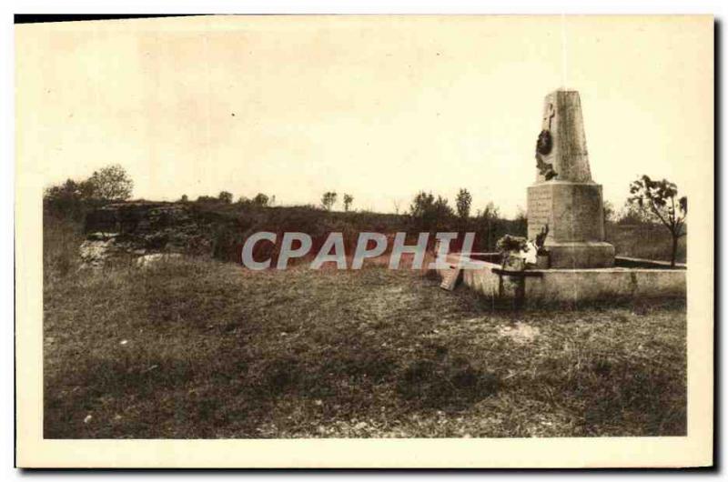 Old Postcard Fort Douaumont monument of 74th Battalion Army RI