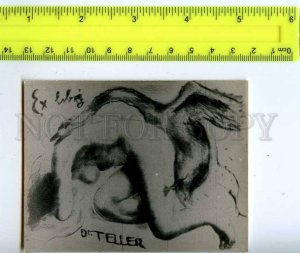 213244 TELLER Leda lovers swan russian photo miniature card