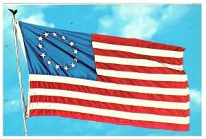 Betsy Ross House Flag 13 Stars Circle Postcard 