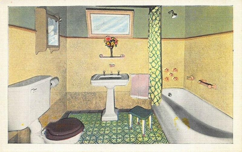 Memphis TN C C Heflin Postcard Publisher Bathroom Fixtures Toilet Advertising