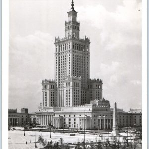 c1950s Warsaw, Poland RPPC Palace Culture & Science Real Photo Palac Kultury 1G