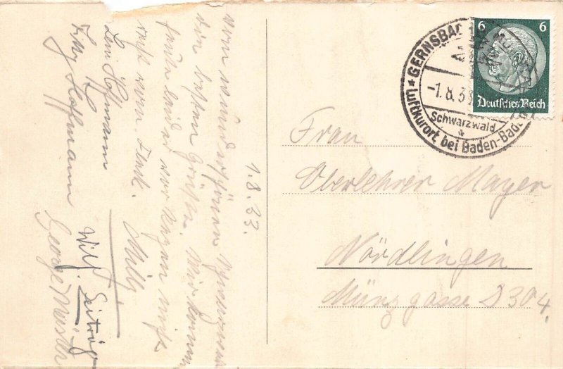 A220 Germany Stuttgart 1933 State Theater vintage postcard