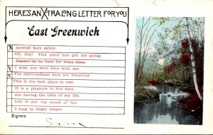 Humour Busy Person's Correspondence Card From East Greenwich 1910