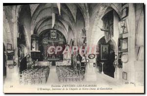 Old Postcard Environs Hyeres Les Palmiers Interior Hermitage of the Chapel of...