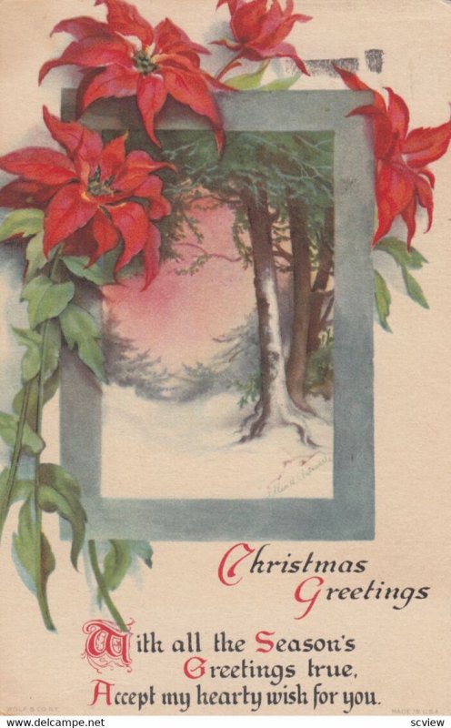 CHRISTMAS Winter Scene , 1900-10s ; Clapsaddle