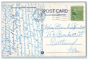 1939 Entrance to Post Office Waterville Maine ME Vintage Posted Postcard