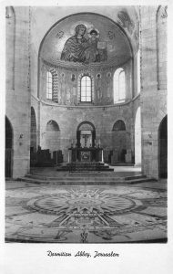 Lot145 darmition  abbey jerusalem israel real photo