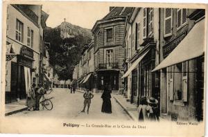CPA POLIGNY - La Grande-Rue et la Croix du Dent (211431)