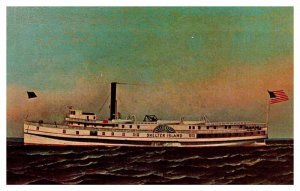 Postcard BOAT SCENE Long Island New York NY AS0519