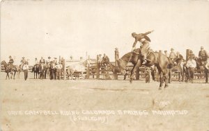 H80/ Colorado Springs RPPC Postcard c1920s Rodeo Round-Up Campbell 171