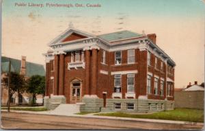 Public Library Peterborough Ontario ON c1912 Antique Postcard D63