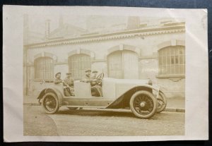 Mint France Real Picture Postcard WWI Military High Ranks On A Car